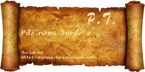 Pénzes Teréz névjegykártya
